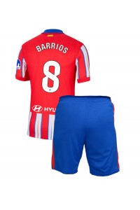 Atletico Madrid Pablo Barrios #8 Jalkapallovaatteet Lasten Kotipeliasu 2024-25 Lyhythihainen (+ Lyhyet housut)